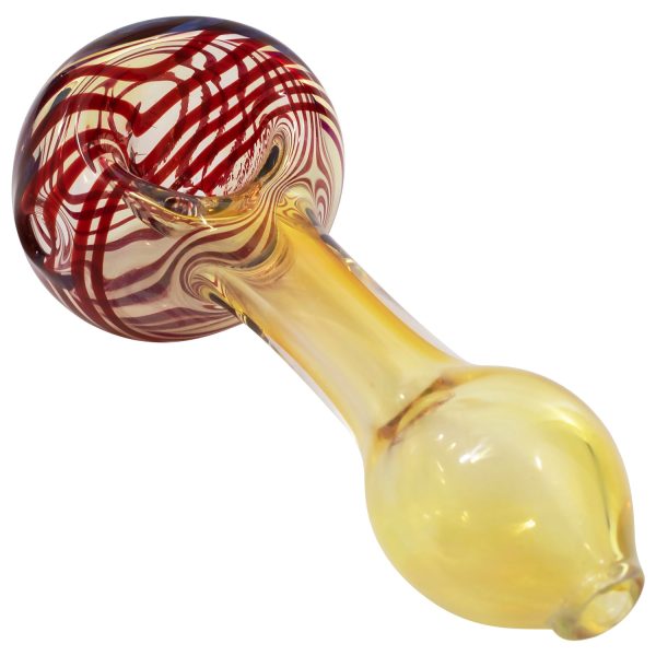 LA Pipes Spiral-Head Color Changing Glass Spoon Pipe - Image 4
