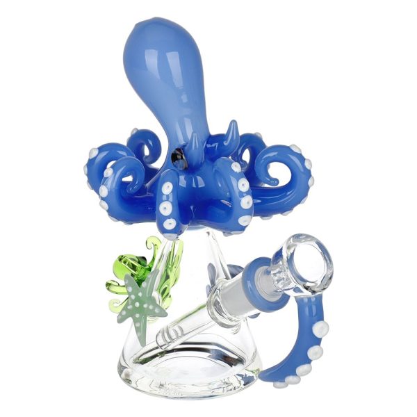 Octopus Reef Glass Water Pipe - 5.75" / Colors Vary - Image 2