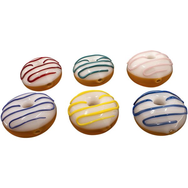 LA Pipes "Frosted Donut" Glass Pipe - Image 2
