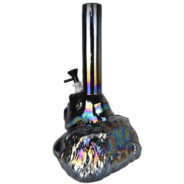 Iridescent Gorilla Soft Glass Water Pipe - 14" - Image 2
