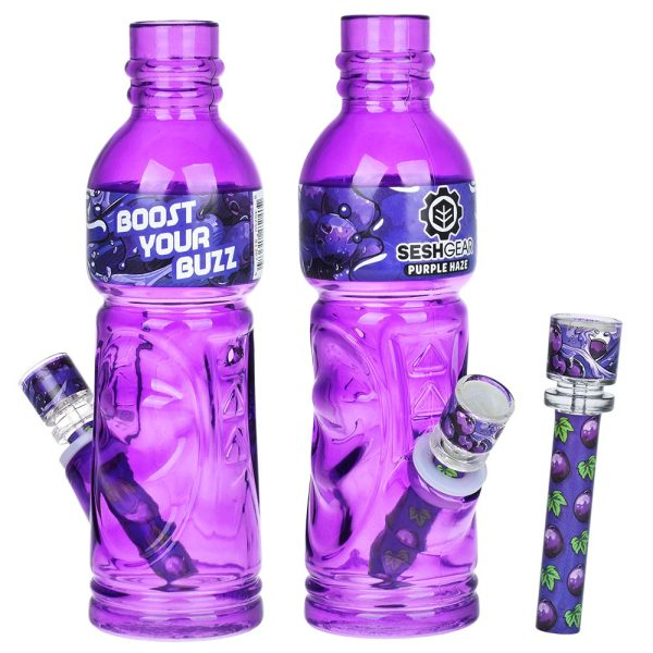 SeshGear Terpade Beverage Bottle Glass Water Pipe | 9.5" - Image 4