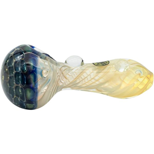 LA Pipes "The Hive" Honeycomb Color Changing Glass Pipe - Image 8