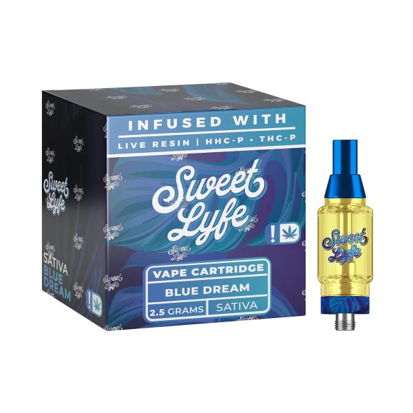 Sweet Lyfe 2.5ml Vape Cartridges Infused with Live Resin HHC-P+THC-P - Blue Dream - Sativa - Image 2